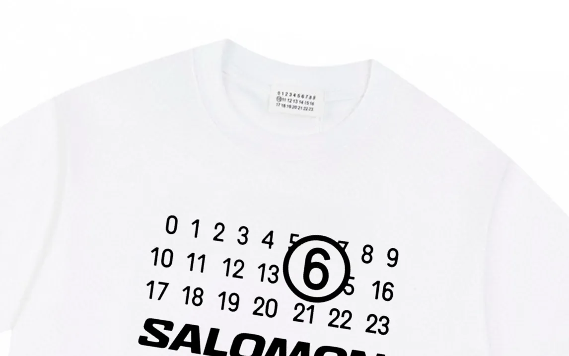 Salomon x Magiera MM 6 2025New Arrival logo Same Style t · 300 100％ · 32 · ：White Size：XS S M L